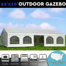 32'x16' PVC White Tent - Heavy Duty Wedding Party Tent Canopy Carport - By DELTA Canopies   